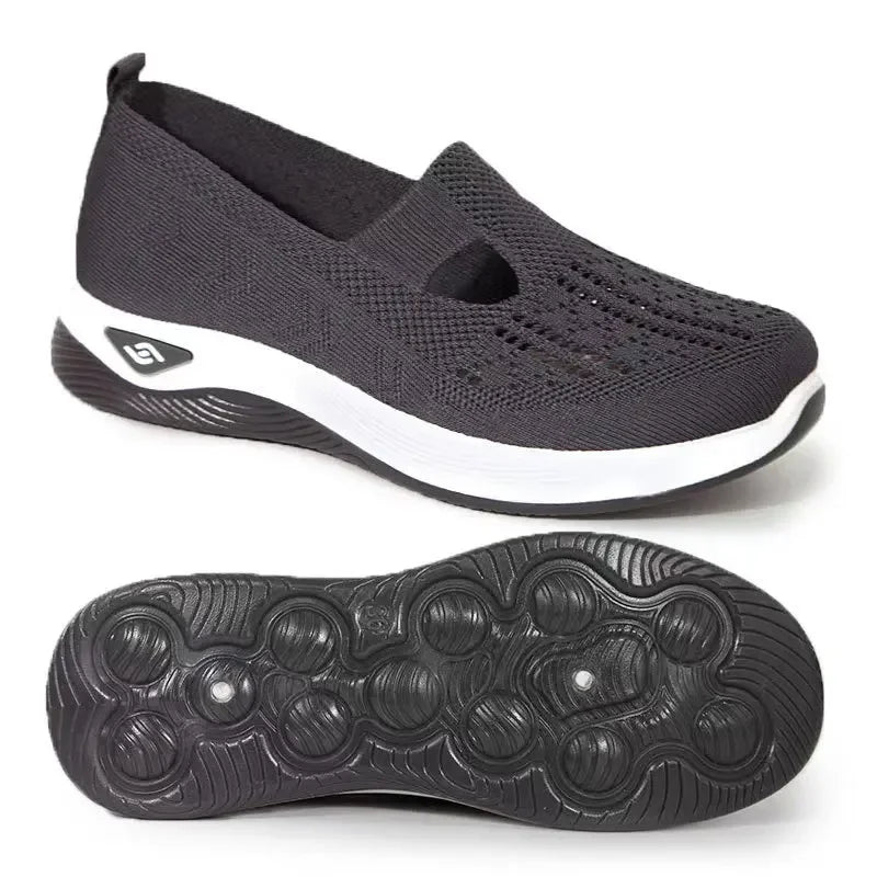 Dames Wandelschoenen Slip-On Ademend Textiel met Geheugenfoam 12