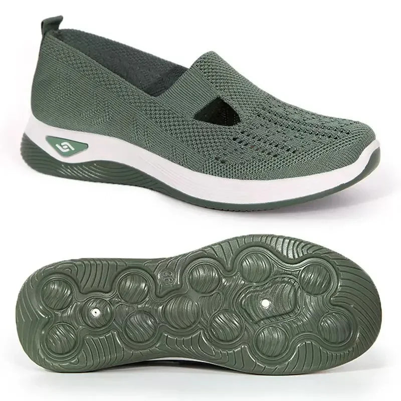 Dames Wandelschoenen Slip-On Ademend Textiel met Geheugenfoam 13