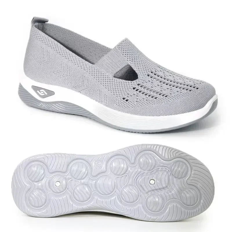 Dames Wandelschoenen Slip-On Ademend Textiel met Geheugenfoam 14