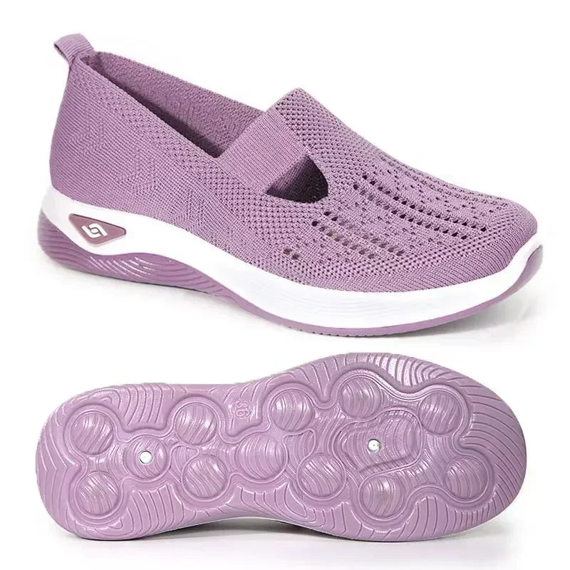 Dames Wandelschoenen Slip-On Ademend Textiel met Geheugenfoam 15