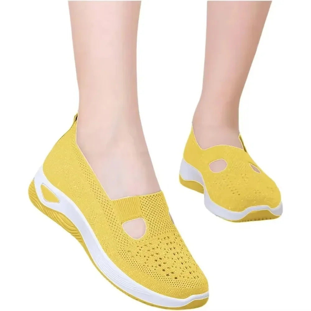 Dames Wandelschoenen Slip-On Ademend Textiel met Geheugenfoam 1