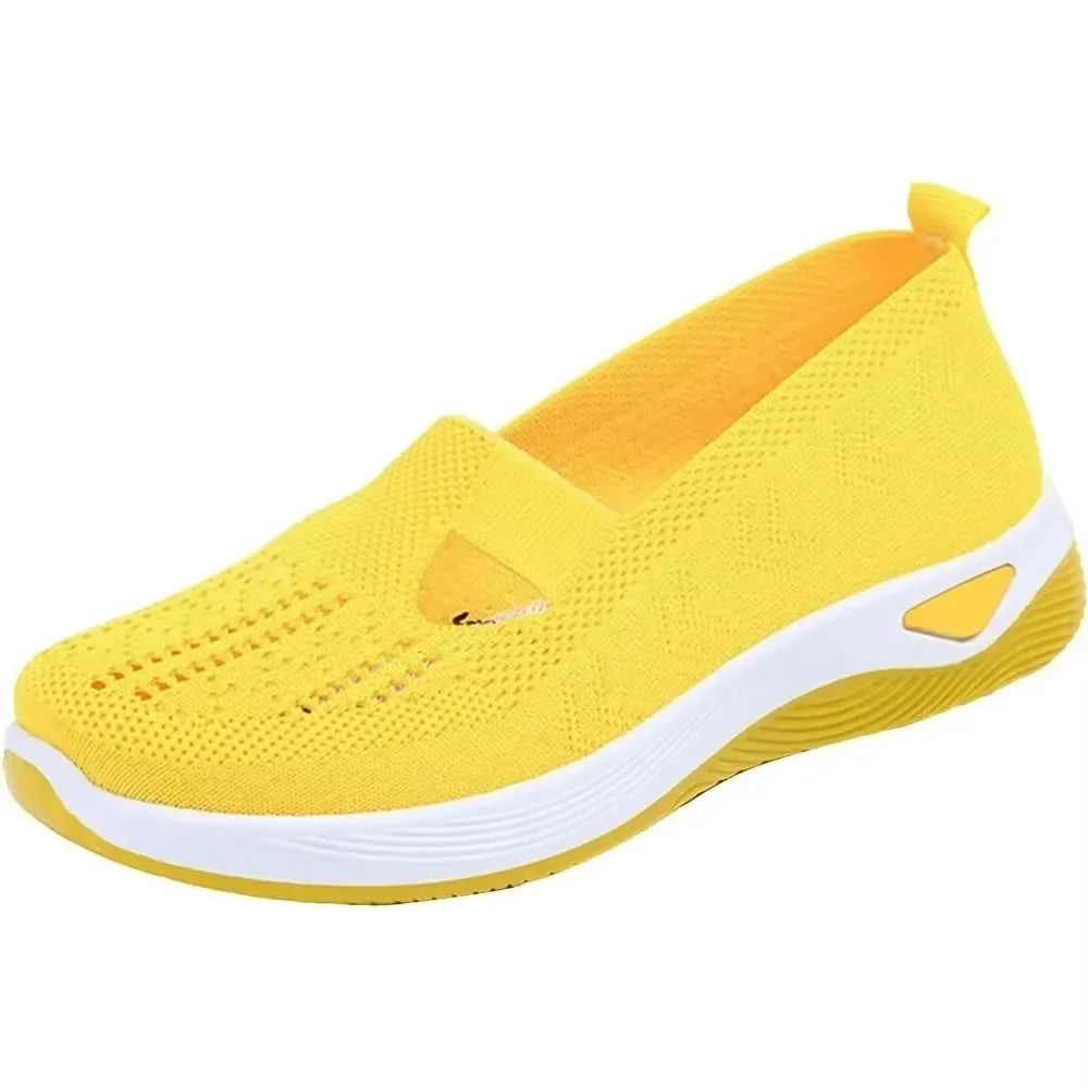 Dames Wandelschoenen Slip-On Ademend Textiel met Geheugenfoam 5