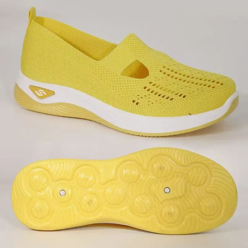 Dames Wandelschoenen Slip-On Ademend Textiel met Geheugenfoam 7