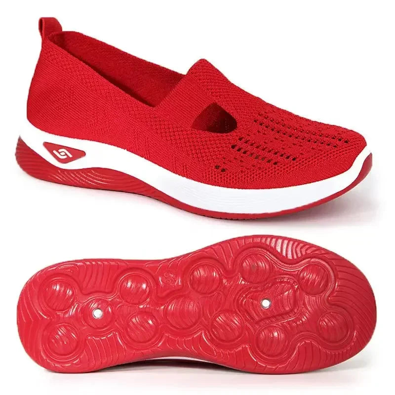 Dames Wandelschoenen Slip-On Ademend Textiel met Geheugenfoam 8