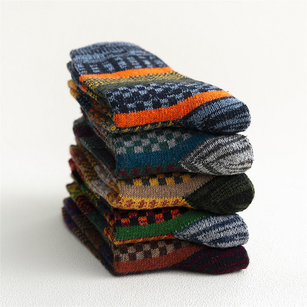 Dames Warme Sokken Vintage Stijl Set van 5 2