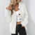 Dames Warme Strickjacke Met Knopen 2