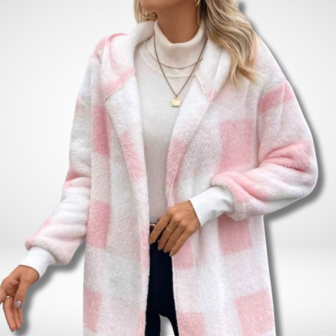 Dames Waterdichte Cardigan met Geruit Patroon 4