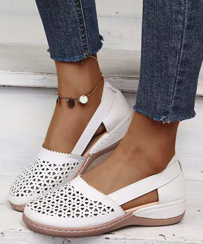 Dames Wedge Sandalen Comfortabel Uitgehold Design 0