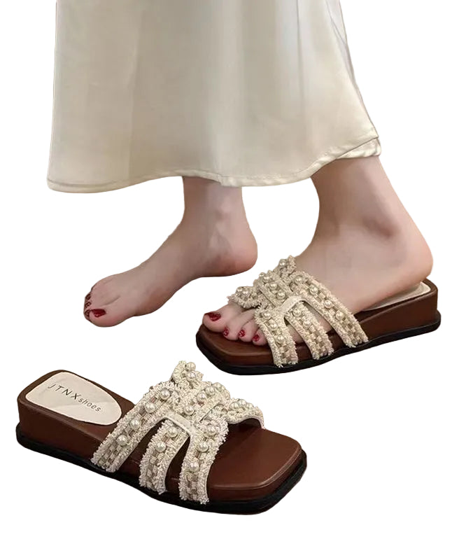 Dames Wedge Sandalen Met Peep Toe 0