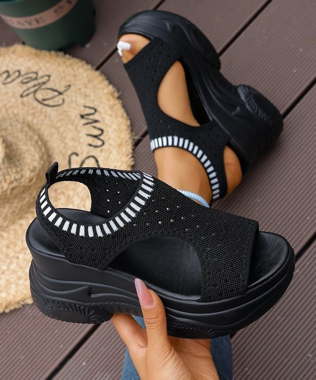 Dames Wedge Sandalen Peep Toe 3