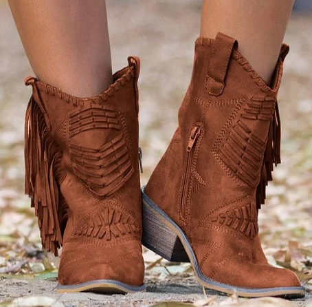 Dames Western Stiefels met Franse Accenten 3