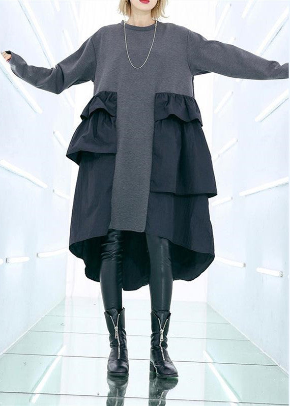 Dames Wijde Jurk met Patchwork Design 1