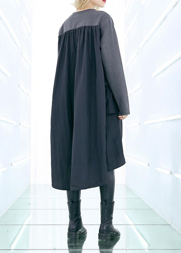 Dames Wijde Jurk met Patchwork Design 3