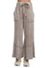 Dames Wijde Pantalon Terry Knit Met Mineral Wash Effect 0