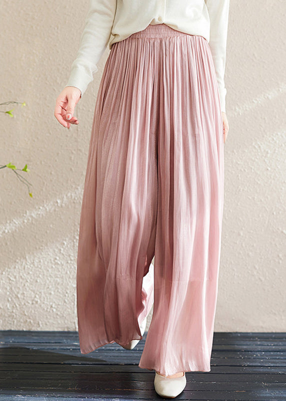 Dames Wijde Pijpen Broek Met Elastische Taille 1