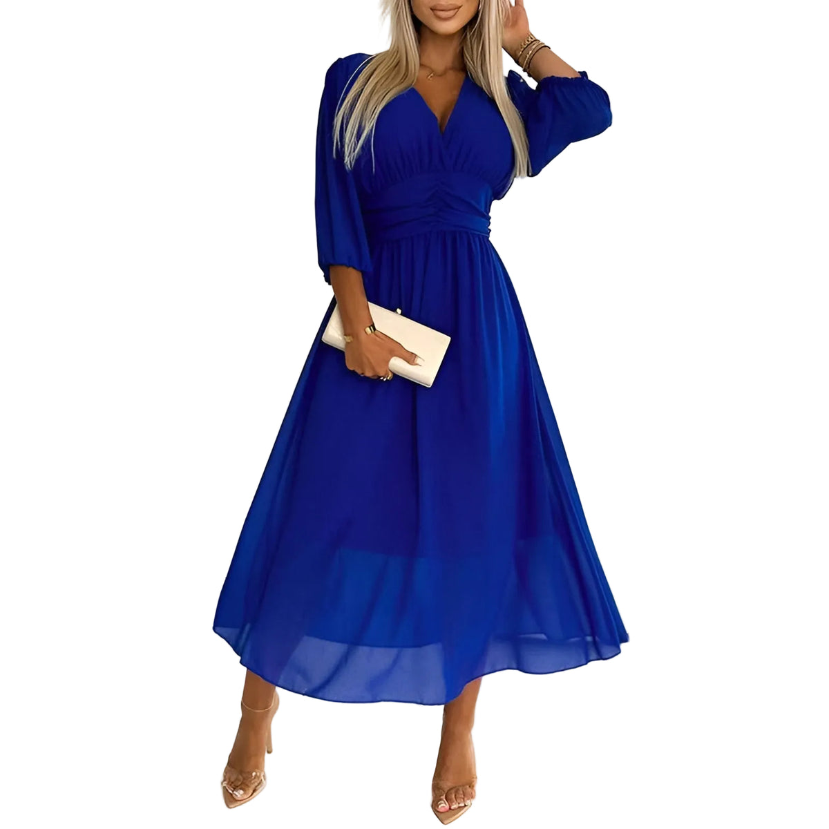Dames Wikkeljurk Flatterend Ontwerp Casual Chic 0