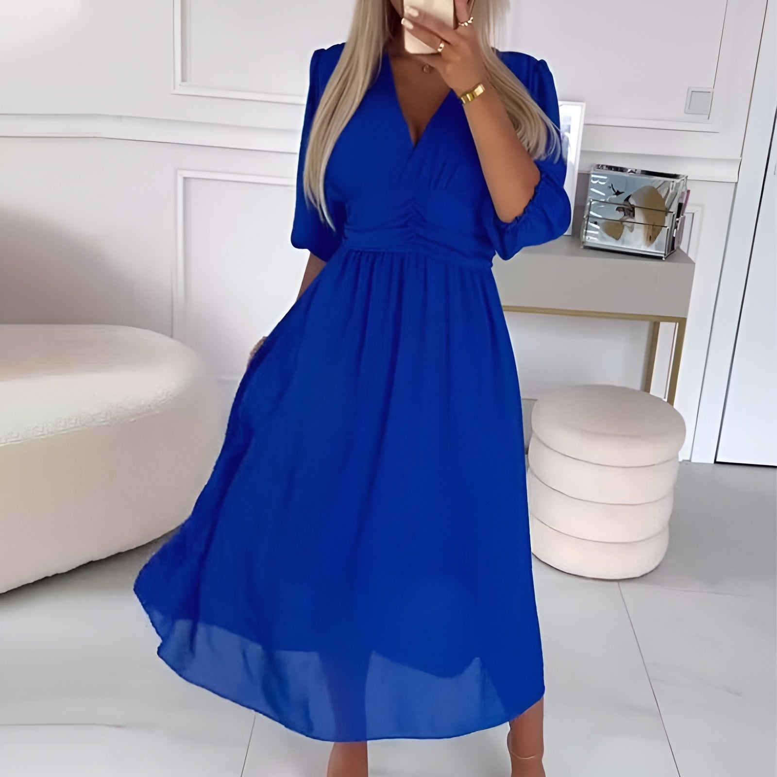 Dames Wikkeljurk Flatterend Ontwerp Casual Chic 1