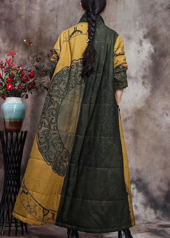 Dames Winter Parka met Opstaande Kraag en Knopen 5