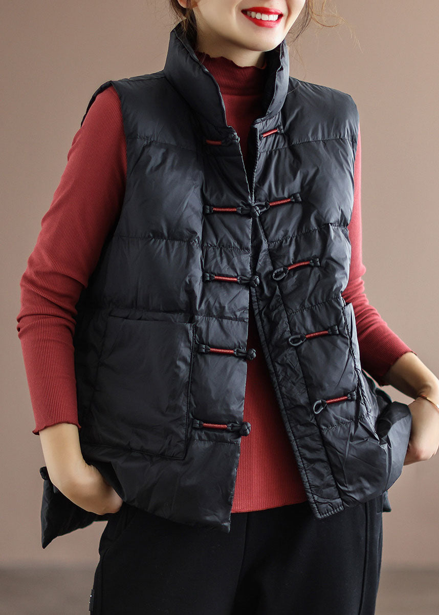 Dames Winter Puffer Vest met Staande Kraag en Zakjes 2