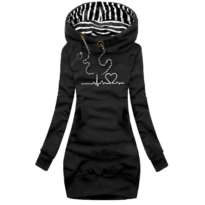 Dames Winter Pullover Met Hartslag Design 0