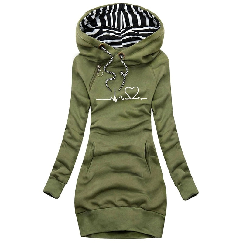 Dames Winter Pullover Met Hartslag Design 1