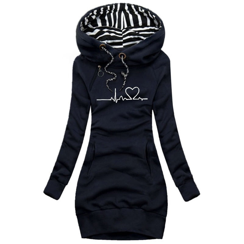 Dames Winter Pullover Met Hartslag Design 3