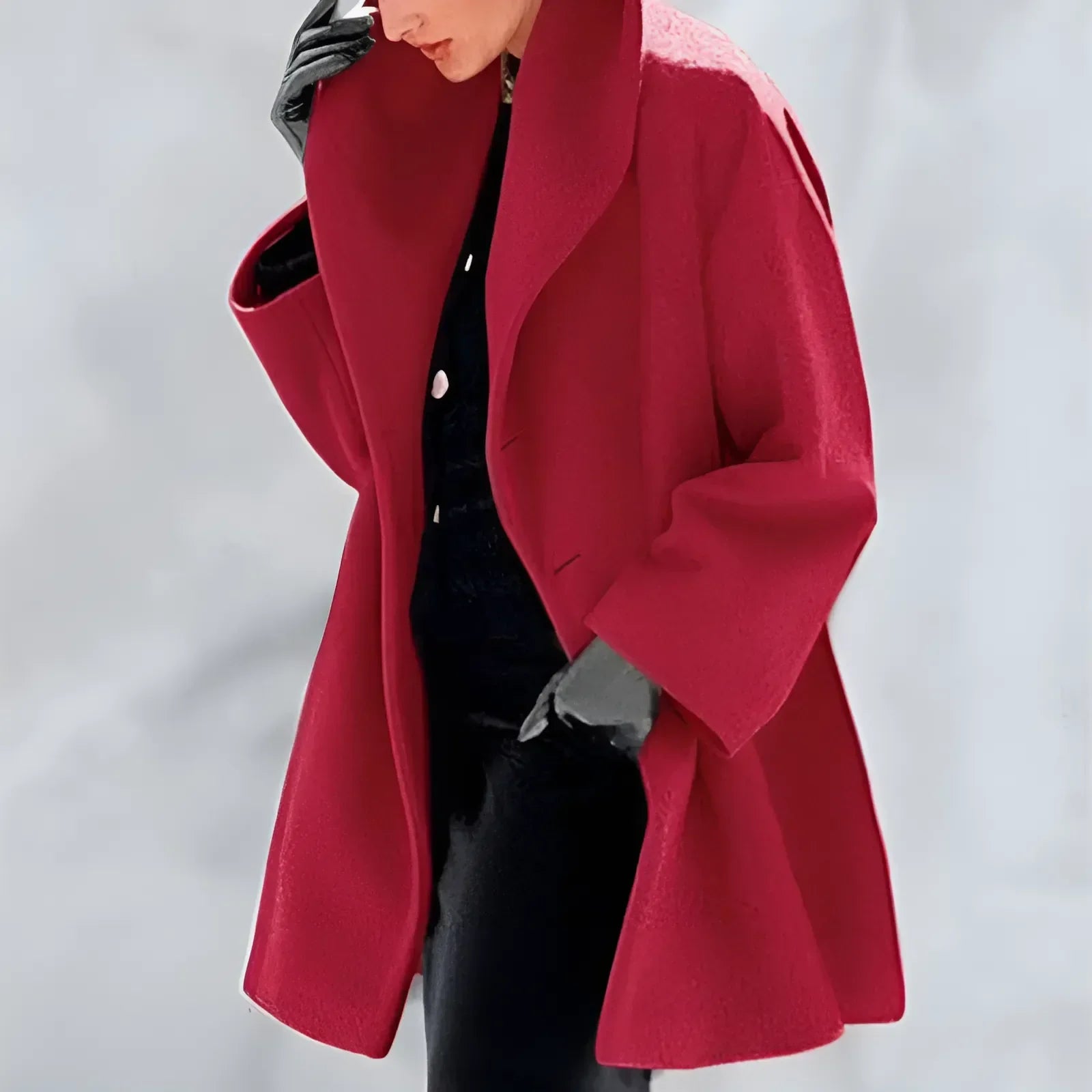 Dames Winter Trench Mantel Modern Warm 2