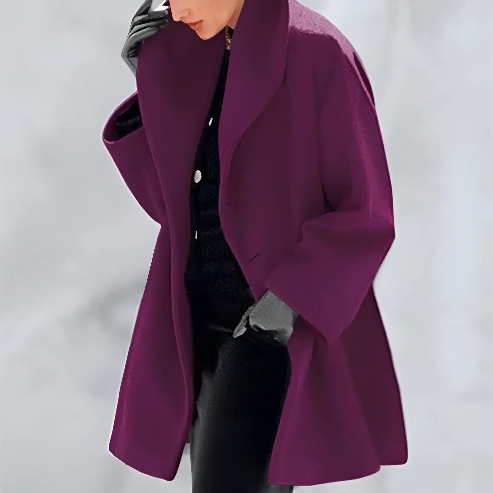 Dames Winter Trench Mantel Modern Warm 3