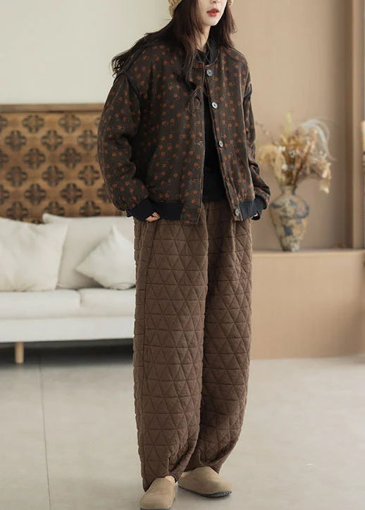 Dames Winterjas Bloemenprint Modern Model 3