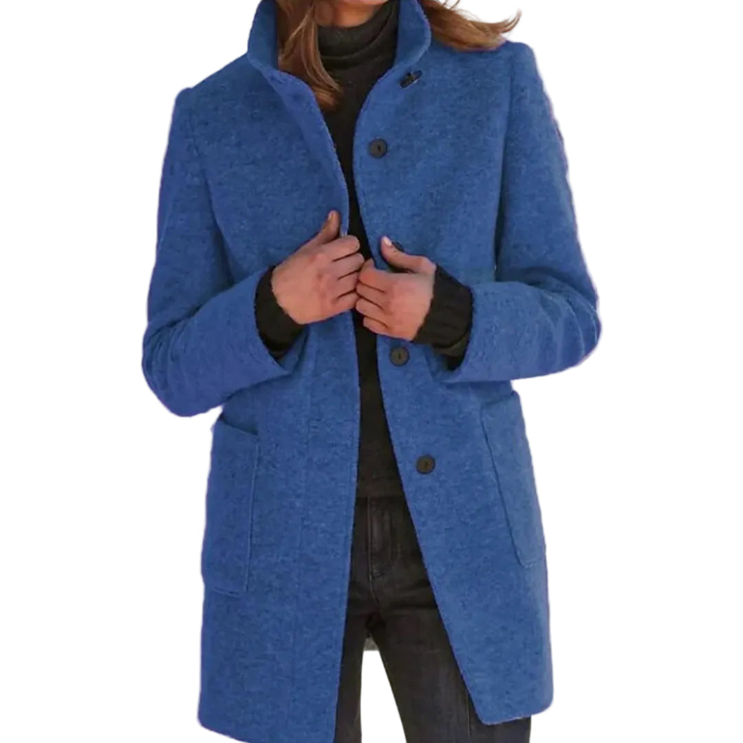 Dames Winterjas Casual met Opstaande Kraag 0