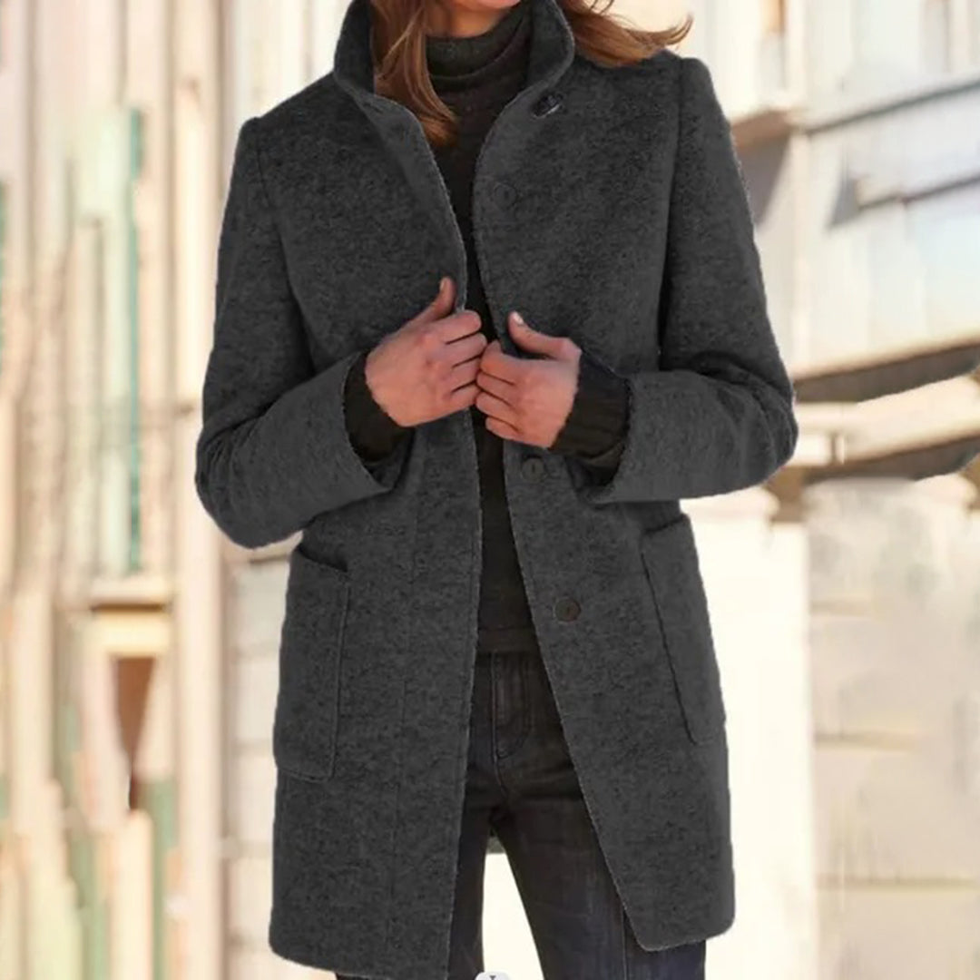 Dames Winterjas Casual met Opstaande Kraag 2