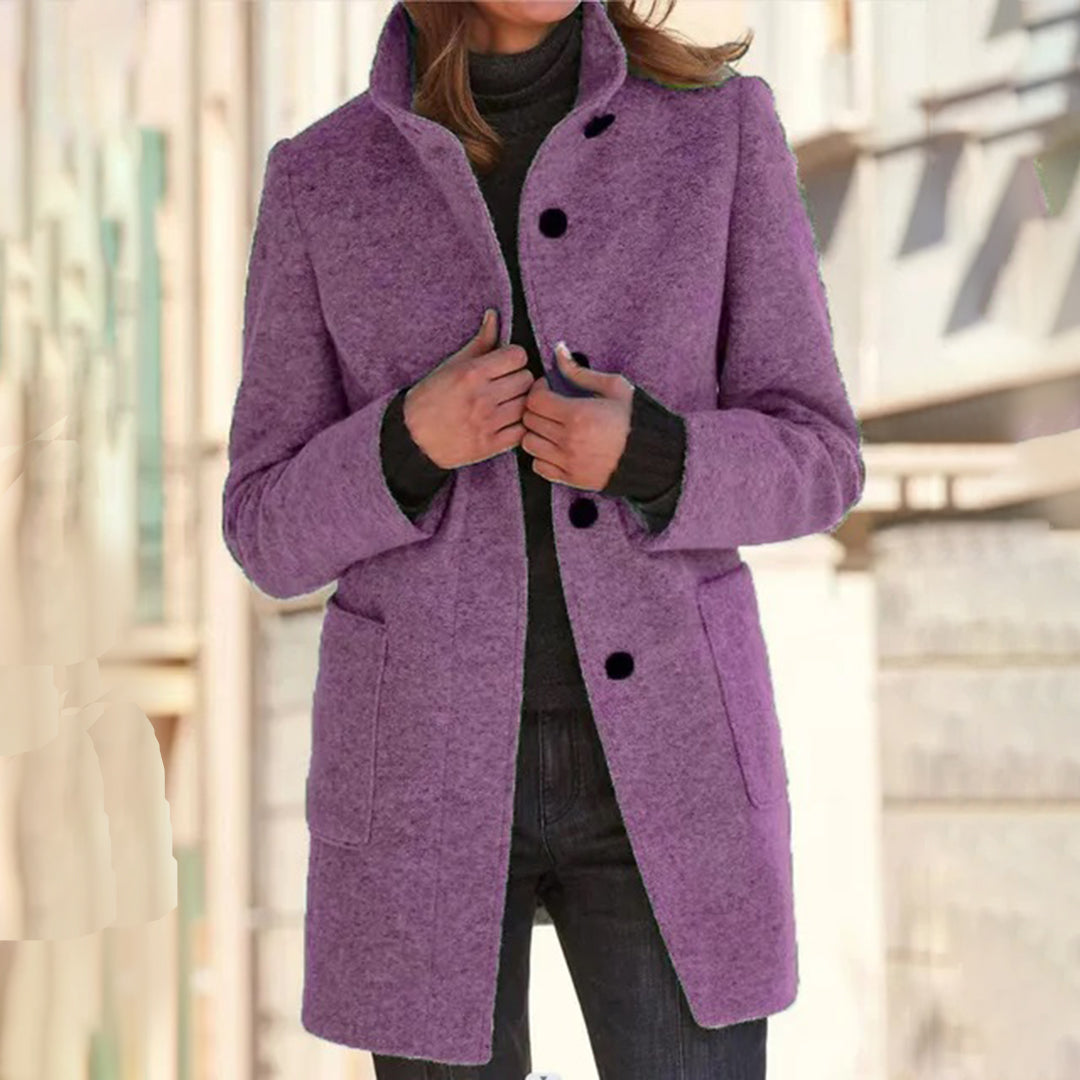 Dames Winterjas Casual met Opstaande Kraag 5