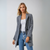 Dames Winterjas Houndstooth Stijl Wol 1