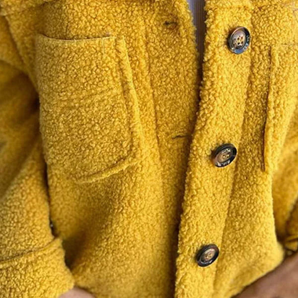 Dames Winterjas Met Knoopsluiting En Oversized Zakken 2
