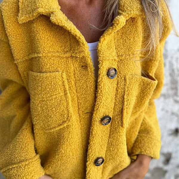 Dames Winterjas Met Knoopsluiting En Oversized Zakken 3