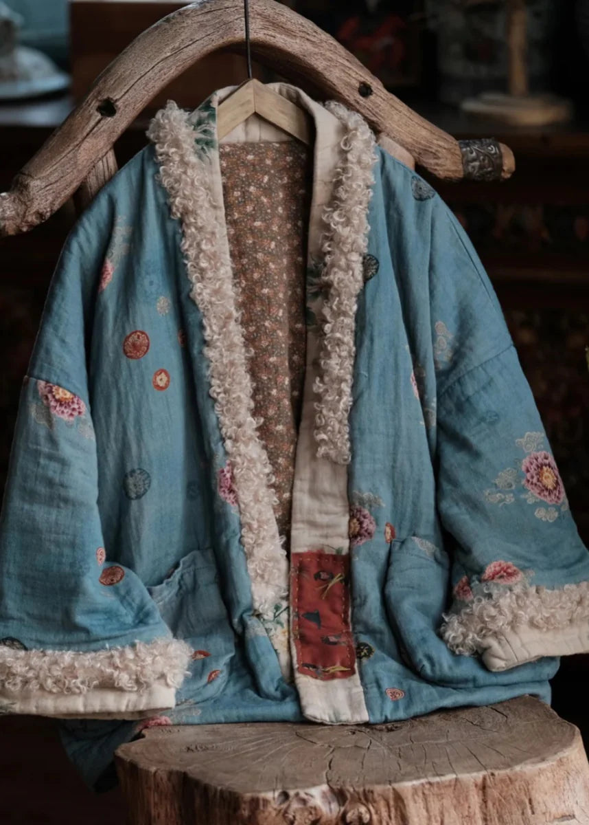 Dames Winterjas Patchwork Met Zakken 0