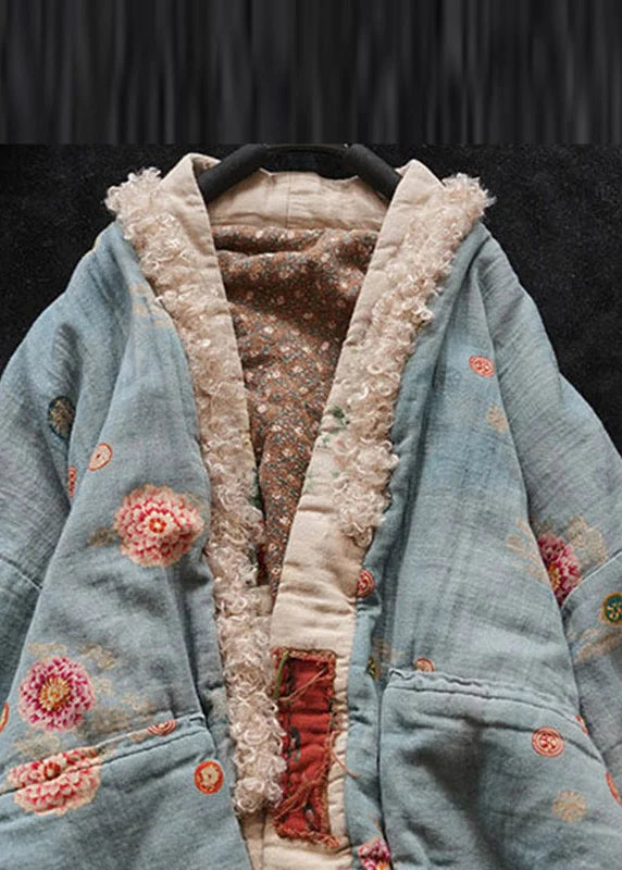 Dames Winterjas V-hals Patchwork Imitatiebont Lange Mouwen 1