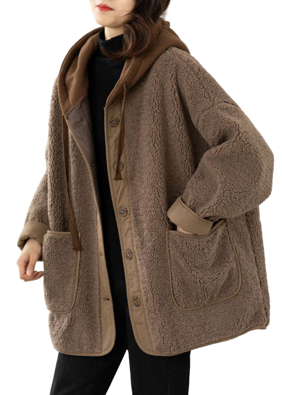 Dames Winterjas met Capuchon en Patchwork Design 0