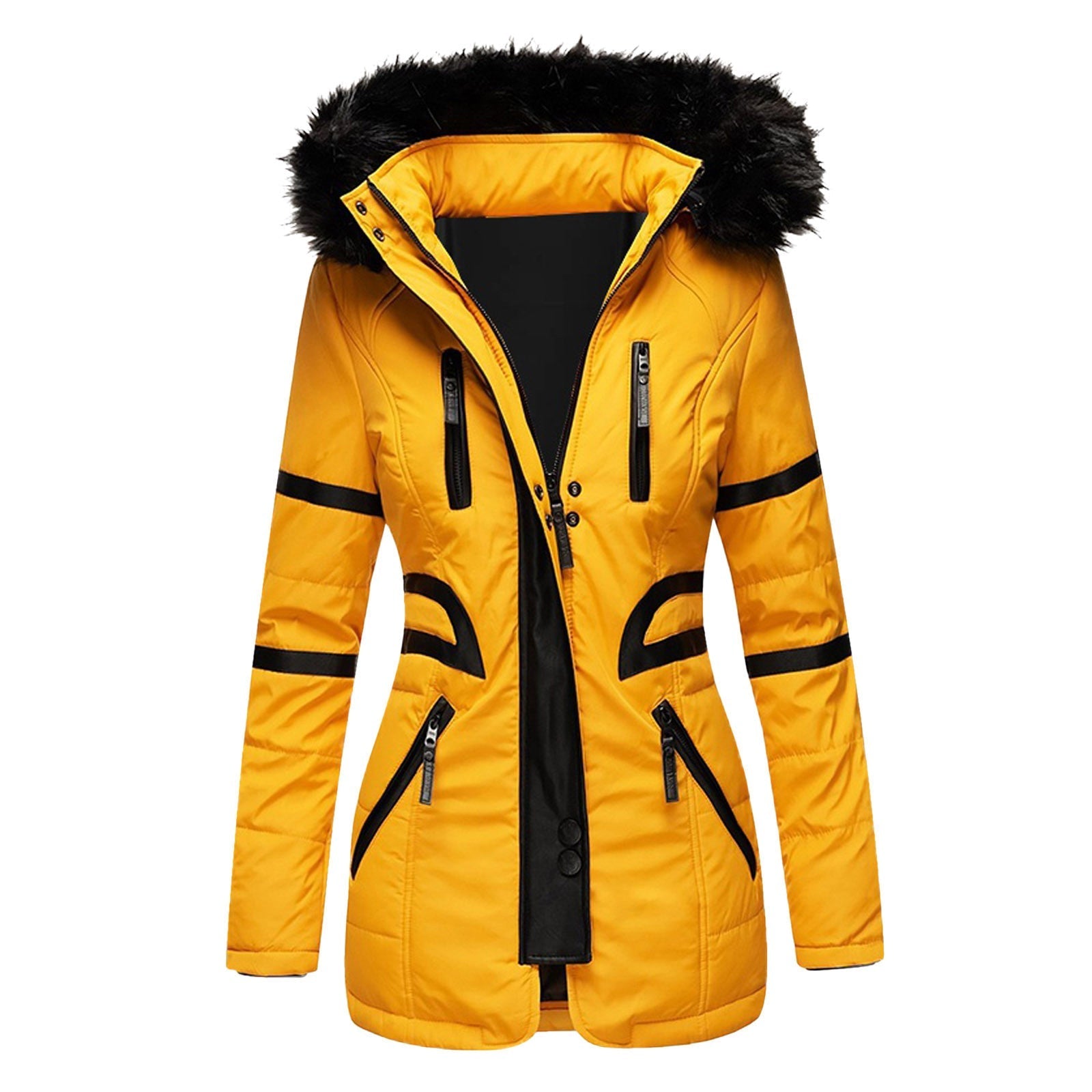 Dames Winterjas met Capuchon en Stijlvol Design 1