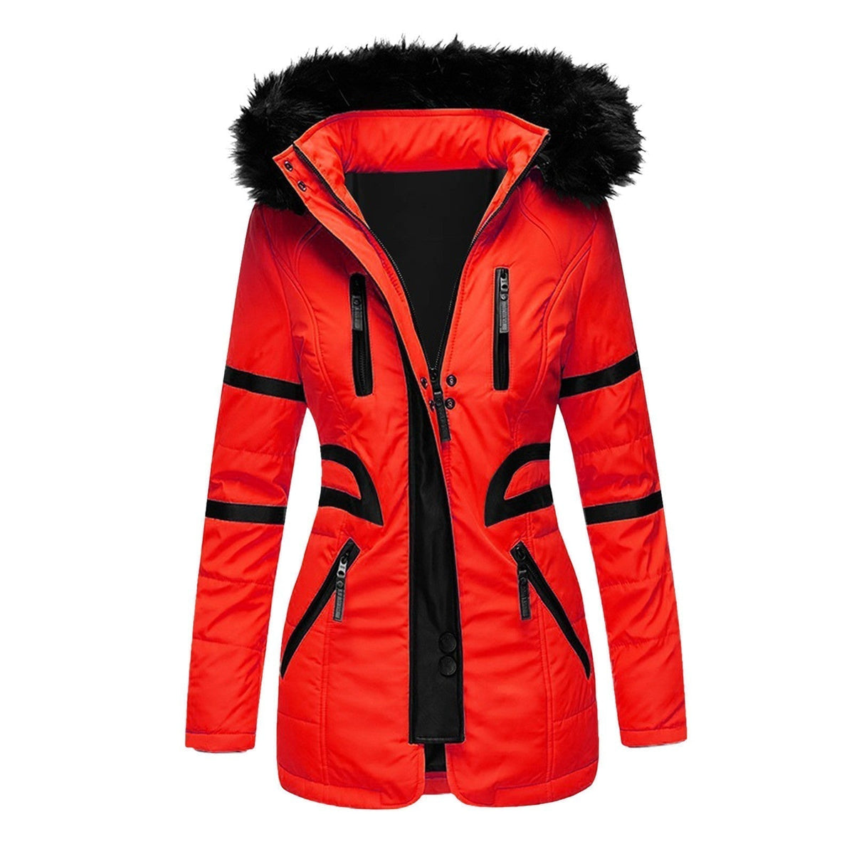 Dames Winterjas met Capuchon en Stijlvol Design 2
