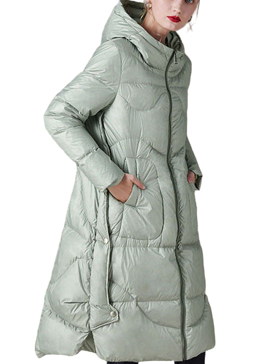 Dames Winterjas met Capuchon in Laag Hoog Ontwerp 0