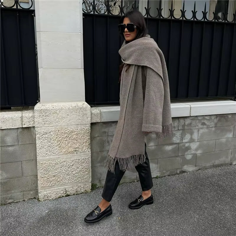 Dames Winterjas met Geïntegreerde Sjaal voor Koude Dagen 2