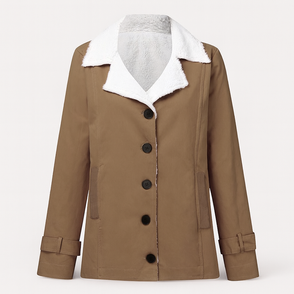 Dames Winterjas met Ingekeepte Revers 4