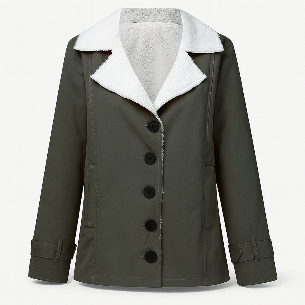 Dames Winterjas met Ingekeepte Revers 5