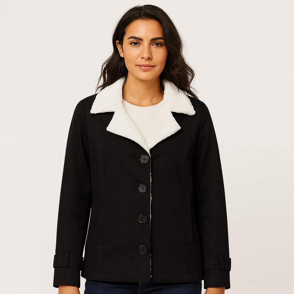 Dames Winterjas met Ingekeepte Revers 8