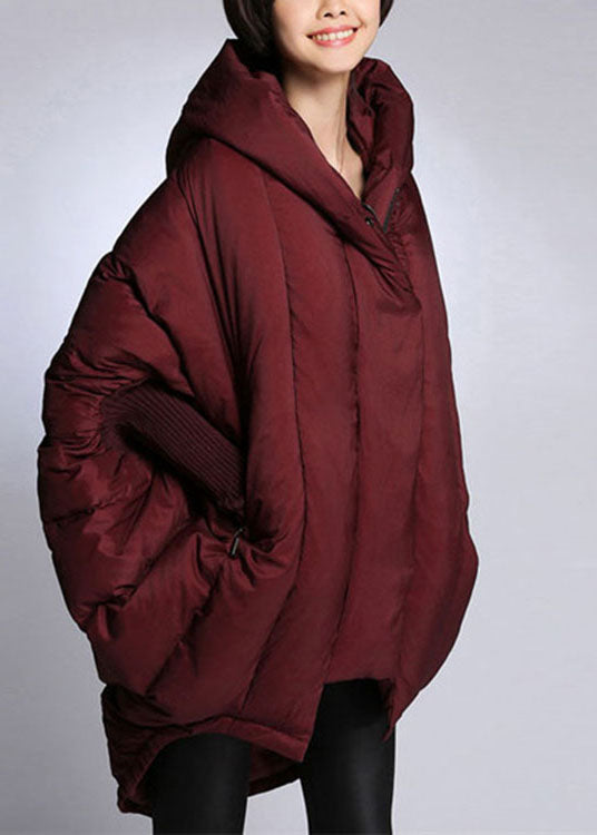 Dames Winterjas met Kap en Rits in Mulberry 2
