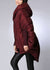 Dames Winterjas met Kap en Rits in Mulberry 3