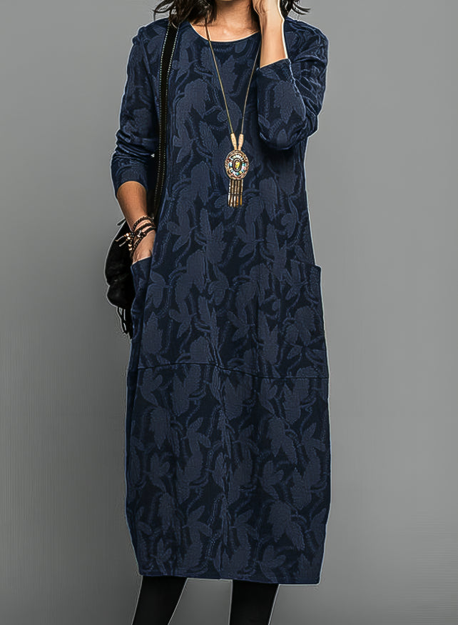 Dames Winterjurk Met Pockets Elegante Prints Zachte Stof 2