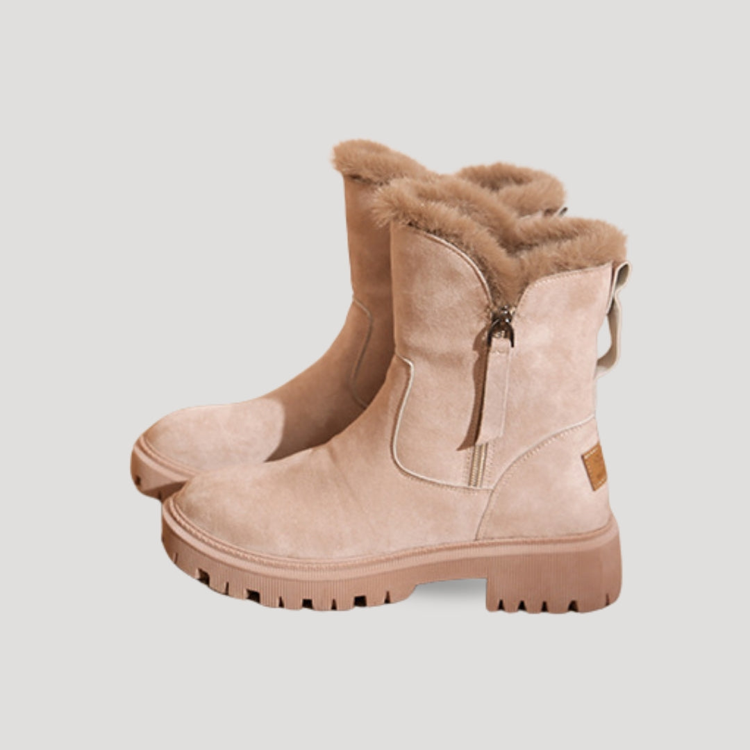 Dames Winterlaarzen Enkelhoog Met Zachte Binnenvoering en Stevige Zool 3