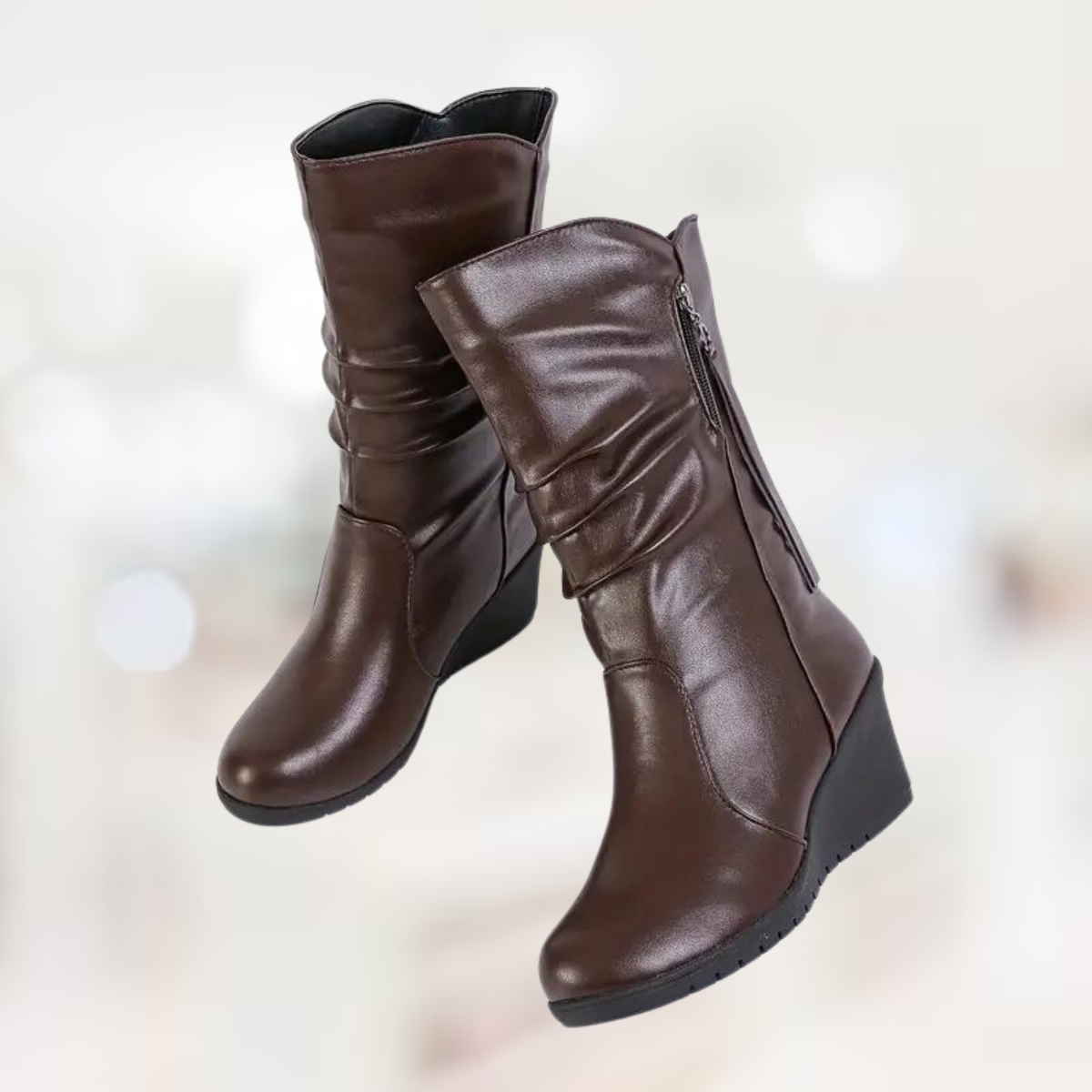 Dames Winterlaarzen met Sleehak en Kniehoogte 5